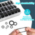 788 Pcs SAE Rubber O Ring Assortment Kit Buna-N 70A 24 Size USA Standard Inch O Rings Set for Assort Faucets Plumbing Hydraulics Hose Repairs with...