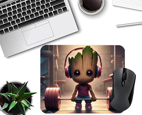 Mouse pad, Anime Game Cute Mouse Pads, Beige Square Waterproof Anti-Slip Rubber Base mousepads for Gaming Office Laptop PC Men Women, 9.5x7.9x0.1 ...