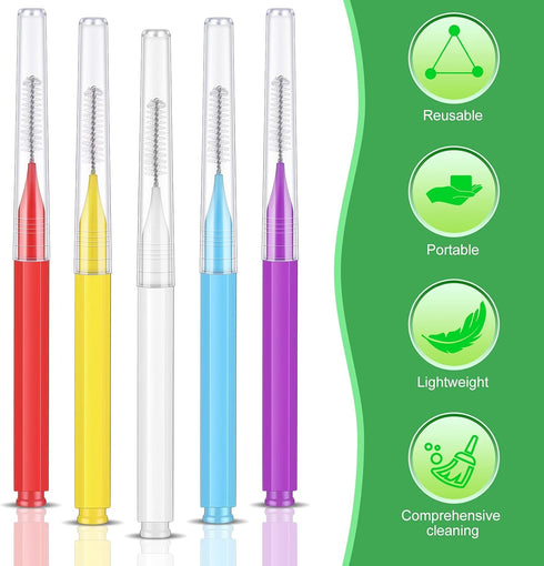 Zopeal 250 Pcs Interdental Brush for Braces Disposable Braces Flossers Dental Picks Floss Toothpick Dental Teeth Flossing Head Oral Hygiene Flosse...