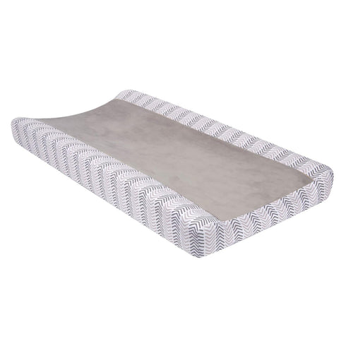 Lambs & Ivy Woodland Forest Gray Chevron Changing Pad Cover...