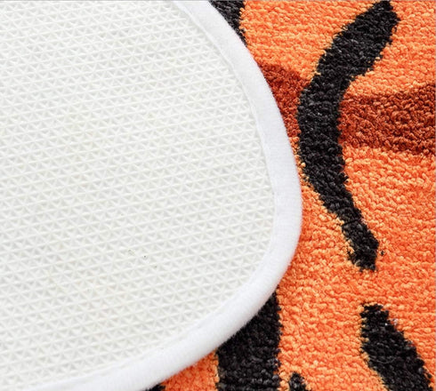Tiger Print Rug,Cute Faux Tiger Rug Small Area Rugs for Home Decor Fluffy Animal Print Kids Carpet for Livingroom Bedroom,Orange 1.8x2.8 ft / 21.6...