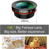 KINGMAS 3 in 1 Universal 198° Fish Eye Lens + 0.63X Wide-Angle Lens + 15X Macro Clip Camera Lens Kit for iPad iPhone Samsung Android and Most Smar...