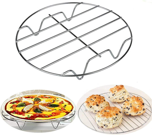 Konrisa Stainless Steel Steam Rack for Instant Pot Cooking Trivet Rack Holder Egg Steamer Basket Trivet Food Stand Air Fryer Rack for Pressure Coo...