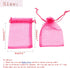 100Pcs 3.5x4.5 Inches Sheer Organza Bags, Rose Wedding Favor Bags with Drawstring, Jewelry Pouches Party Festival Gift Candy Bags...