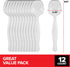 12 Count Disposable Serving Spoons, Clear Plastic Serving Spoons for Catering Weddings, Holiday Parties, and More, Large Plastic Serving Utensils ...