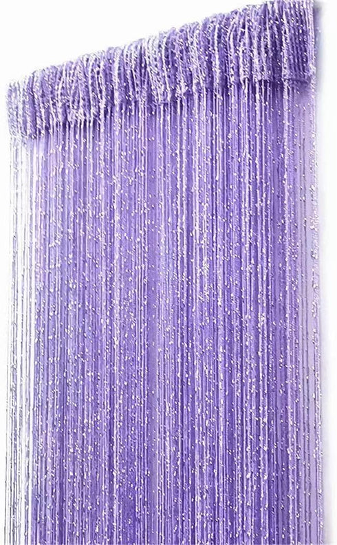 ave split Decorative Door String Curtain Wall Panel Fringe Window Room Divider Blind Divider Tassel Screen Home 100x200centimete (Light Purple18)...