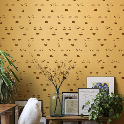 FINGERINSPIRE Female Face Painting Stencil 11.8x11.8inch Reusable Facial Expression Stencil Woman Face Drawing Template Eyebrows Eyes Nose Mouth S...