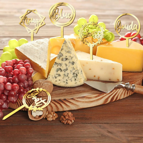 10 Packs Cheese Labels Markers for Charcuterie Board Cheese Markers Food for Buffet Picks for Christmas Wedding Birthday Party Cocktail Dinner Foo...