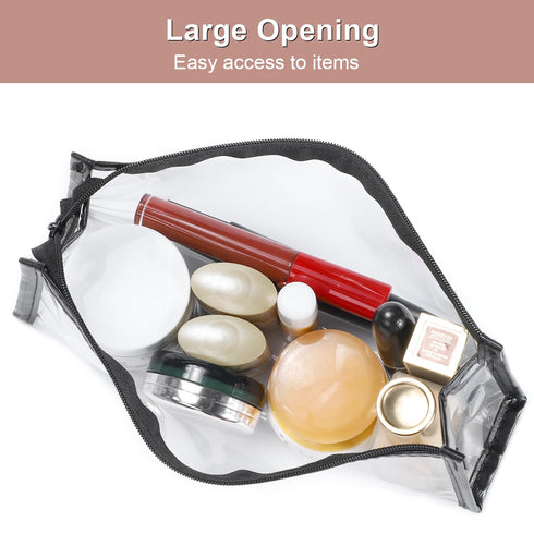 Etercycle TSA Approved Toiletry Bag, Clear Pouches with Zipper for Traveling, Samll Clear Makeup Bags Cosmetic Bag Beach Bag for Home Storage Orga...