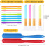FEPITO Silicone Stir Sticks Kit Includes 9 Pcs Silicone Stir Sticks 4 Pcs Silicone Epoxy Brushes 2 Pcs Silicone Spatula for Mixing Resin, Paint, E...