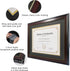 GraduatePro 8.5x11 Diploma Frame with Black Over Gold Mat or Display 11x14 Document Without Mat, CPA License Frame, UV Protection Acrylic, Mahogan...