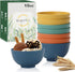 wheat straw small bowls 10oz set of 8 - Unbreakable Dessert Bowls for kids - Mini Bowls for Ice Cream,Snack and Fruits - Microwave & Dishwasher Sa...
