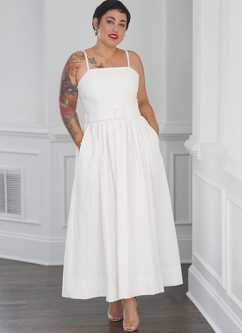 Simplicity Misses' Belt and Full Skirt Dresses Sewing Pattern Packet by Mimi G Style, Design Code S9917, Sizes 18-20-22-24-26, Multicolor...