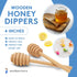 Wooden Honey Dipper Sticks, Honey Comb Wand Stirrers for Tea, Honeycomb Dripper Stir Spoons, Wood Dabber Combs Drizzler Sticks for Cake Pops, 4" C...