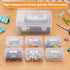 Mathtoxyz Small Bead Organizers and Storage, Clear Bead Storage Containers Rectangle Bead Holder Plastic Cases Transparent Boxes for Nail DIY Craf...