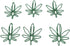 100 Count Pot Leaf Shaped Paper Clips Great for Paper Clip Collectors or Office Gift - Comes in Round Tin with Lid and Gift Box - Green...