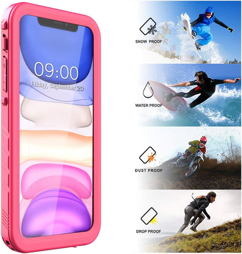 SPORTLINK Waterproof Case for iPhone 11, Full Body Heavy Duty Protection Full Sealed Cover Shockproof Dustproof Built-in Clear Screen Protector Ru...