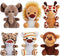 6 Pieces Jungle Stuffed Animal Forest Plush Lion Elephant Tiger Giraffe Plush Toy for Party Animal Themed (6zhidongwu)...