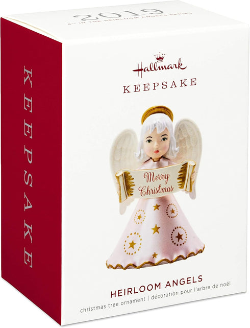 Hallmark Keepsake Ornament 2019 Year Dated Heirloom Angels Merry Christmas...