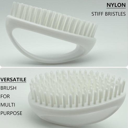 Scrub Brush for Cleaning Scrubbing Heavy Duty Stiff Nylon Bristles Cleaning Brush Multi-Purpose, White & Small Size...
