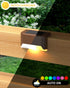 8Pack Solar Deck Lights,Waterproof Color Changing Solar Fence Lights,Solar Lights Outdoor for Pool,Fence,Step, Patio,Deck, Backyard,...
