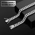 Dog Chain Silver Cuban Collars,Walking Silver Dog Metal Chain Choke Collar with Design Secure Buckle,Pet Cuban Crystal Collar Necklace Accessories...