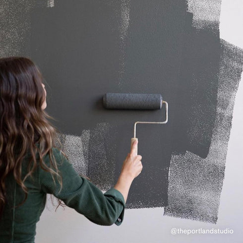 BACKDROP Premium Interior Paint Large Adhesive Paint Swatch NO CURFEW - Dark Gray With Cool Undertones 12" x 12" Color Sample...