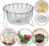 304 Stainless Steel Foldable Steam Rinse Strain Fry Basket Strainer Net Kitchen Cooking Tool for Fried Food or Fruits...