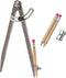 ALLY Tools 8 Inch Precision Locking Wing Divider/Woodworking Compass with Pencil Holder INCLUDES Two Pencils and Pencil Sharpener Ideal for Drawin...