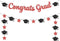 KatchOn, Glitter Congrats Grad Banner Red and Black - 10 Feet | Black and Red Graduation Banner, Grad Cap Garland for Grad Decorations Class of 20...