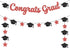 KatchOn, Glitter Congrats Grad Banner Red and Black - 10 Feet | Black and Red Graduation Banner, Grad Cap Garland for Grad Decorations Class of 20...