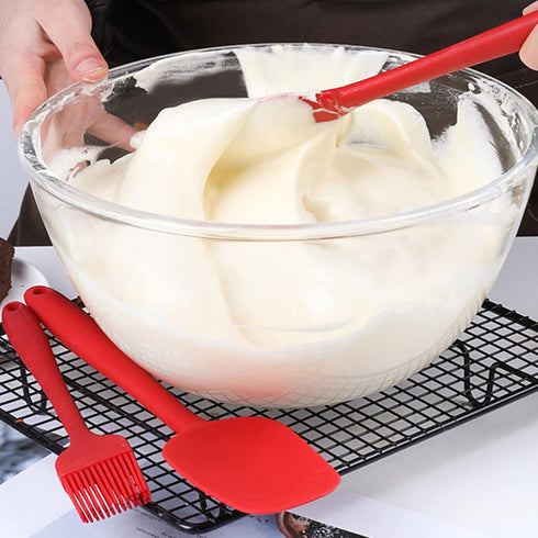 Silicone Spatula Set, Nonstick Cookware Heat Resistant Scrapers Kitchen Utensils for Baking, Cooking, Cake Frosting Spatula, Rubber Spatulas Spoon...