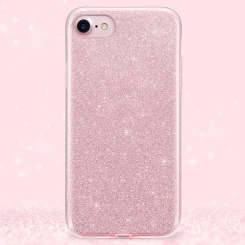 MILPROX Glitter case Compatible with iPhone SE 2022, iPhone 7/8 4.7", Shiny Sparkle Bling, 3 Layer Hybrid Protective Soft Phone Case for iPhone SE...