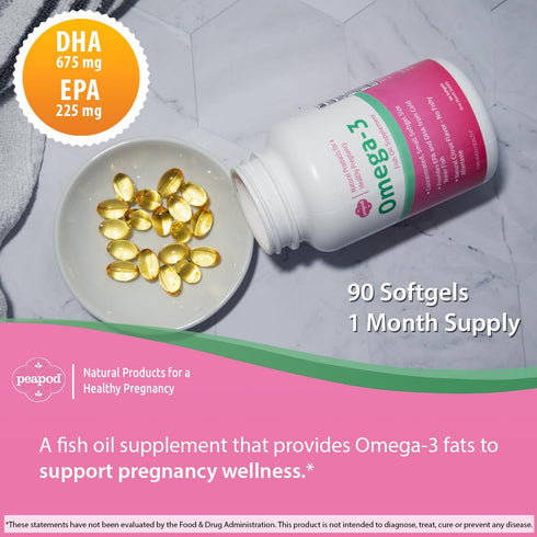 Fairhaven Health PeaPod Omega-3 Premium Icelandic Fish Oil Supplement for Healthy Pregnancy, Made with EPA, DHA and Fatty Acids for Cognitive Func...