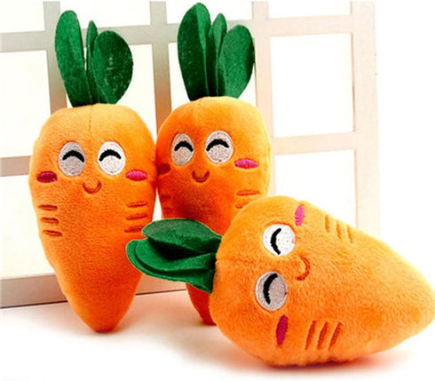 1Pc Orange Soft Dog Toys Cute Carrot Plush Chew Squeaker Sound Pet Puppy Supplies Durable Plush Dog and Cat Toys with Multi-Squeaks ?Dog Squeak To...