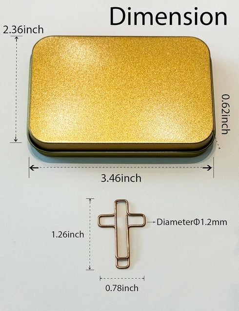 Cross Paper Clips Bookmarks Bible, 60 Pack Bible Paper Clips, (Rose Gold Color) Journaling Paper Clips, Bible Study Supplies, Christian Journaling...