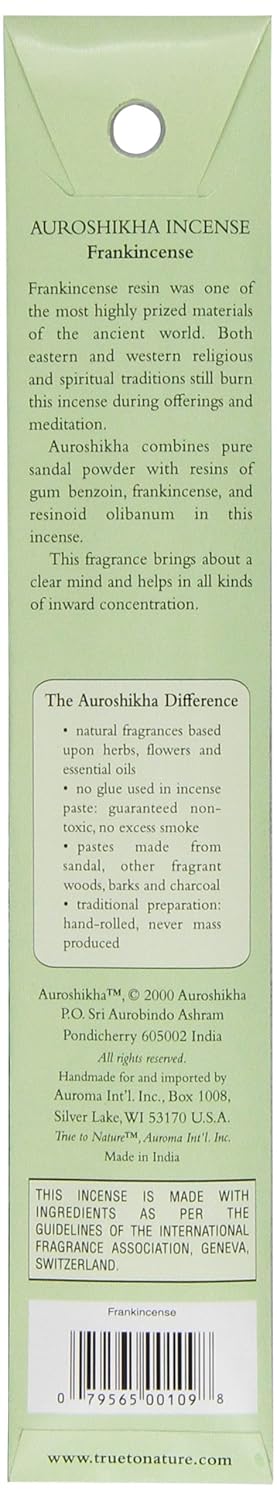True to Nature Incense, Frankincense, 10 Gram...
