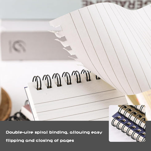 4PCS Pocket Notebooks, 3x5in Small Spiral Notepads with Lined Pages Mini Spiral Notebook Inspiring Notebooks for School Office Home Gifts...