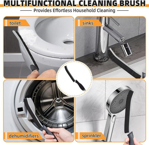 Cleaning Brush, 3 Pcs Hard Bristle Crevice Cleaning Brush, Grout Cleaning Brush, Scrub Brush for Tile Grout Crevice, Gap Cleaning Tools for Bathro...