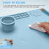 Qoolife Silicone Painting Mat with Cup, 23.6"*15.7" Silicone Art Mats for Crafts with 10 Brushes, 12 Color Dividers, Collapsible Erasable Washable...