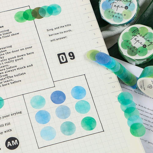 YUBBAEX Fruits Candy 9/16" Dot Washi Tape Set Round Stickers 300 Dots of 3 Rolls for Journal Planner Scrapbooking (Summer Fruit)...