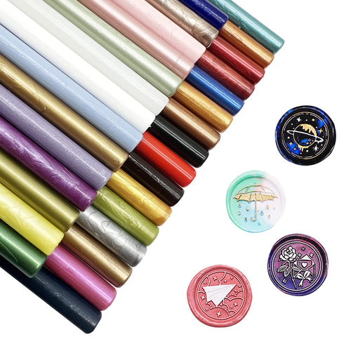 30 Pcs Mini Glue Gun Wax Seal Sticks for Wax Seal Stamp,Great for Thanksgiving Card, Party or Wedding Invitation, Xmas Wrapping or Wine Packages(3...