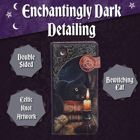 Nemesis Now Lisa Parker Witching Hour Cat Purse, 18.5cm, Embossed Design, Stylish and Spacious Wallet for Women...