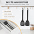 NileHome Silicone Spatula Set, High Heat Resistant BPA-Free Premium Food Grade Rubber Spatulas, Stainless Steel Handle Coated with Silicone One Pi...