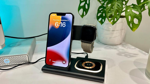 Special Wireless Charger Station, Cord and Wall Block 3 in 1 Fast Wireless Charger Stand for iPhone 12 14 13 12 11 Pro Max XR xs 8 Plus for Apple ...