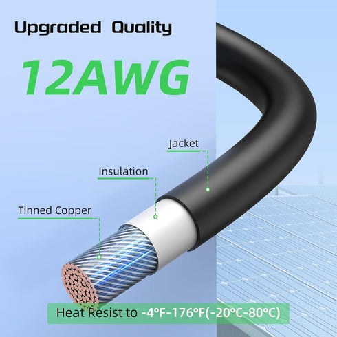 12V Car Cigarette Lighter Male Plug Adapter Charger Cord, with Built-in Resettable Fuse, Bateria Power 4.9FT 12AWG 12 volt plug to O Ring Terminal...