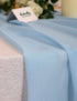Blue Chiffon Table Runner 10Ft Long 27x120 Inches Romantic Wedding Linens Sheer Bridal Party Table Decorations...