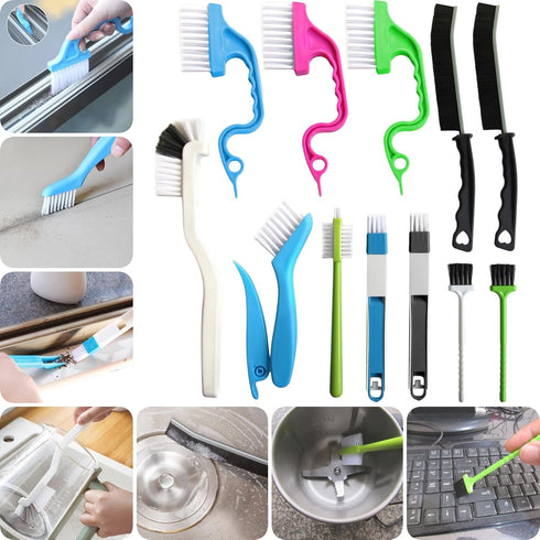 12Pcs Small Cleaning Brush, Crevice Gap Cleaning Brush,Door Window Track Groove Corner Crevice Cleaning Brushes for cleaning window grooves/Bathro...