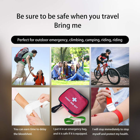 5 Pack Tourniquets for Blood Drawing, Adjustable Tourniquets Medical Emergency First Aid Quick Release Outdoor Elastic Strap Buckle Band & Phlebot...