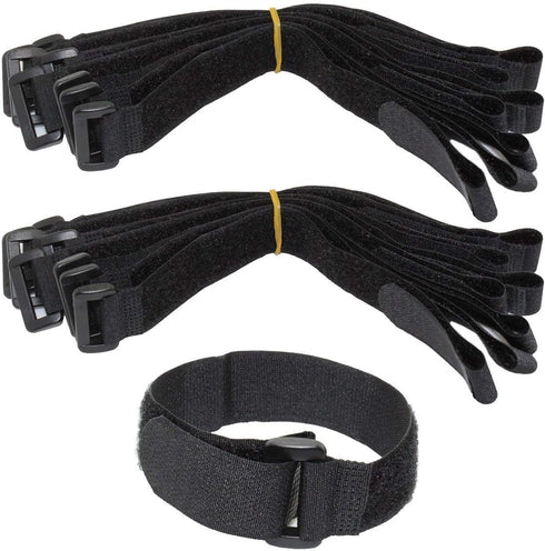 Premium Cinch Straps - Reusable Hook & Loop Tie Down Fastener Straps for Cables, Extension Cords, Organizing – Nylon Webbing Multipurpose Adjustab...